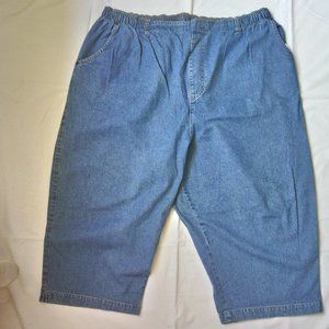 WHITE STAG Blue Denim Capri Pants Sz 26W